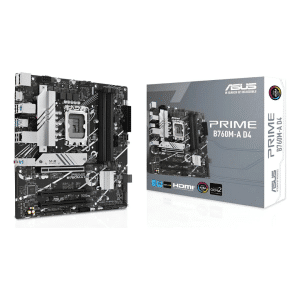 Placa Madre Asus Prime B760m-a D4 Intel Color Negro Mainboard